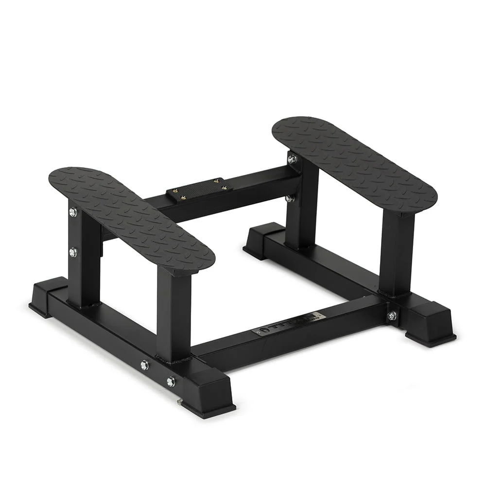 Titan Fitness T Bar Rowing Platform, Elevated/Angled Design for Rows at a Deficit, T Bar Row Platform with Diamond-Plated Footplates, T Bar Platform with Protective UHMW strip, Non-Slip Rubber Feet