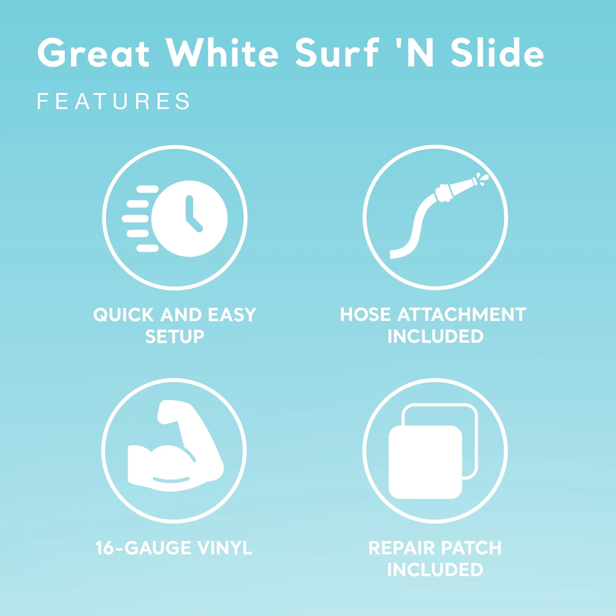 Intex Surf 'N Slide Inflatable Water Slide and Wet Set Repair 6 Patch Kit