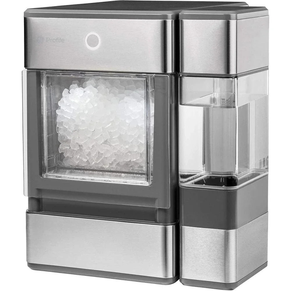 2026 GE Profile OPAL01GEPKT Opal | Countertop Nugget Ice Maker, Stainless Steel Wrap with Gray Accents & LED Lighting