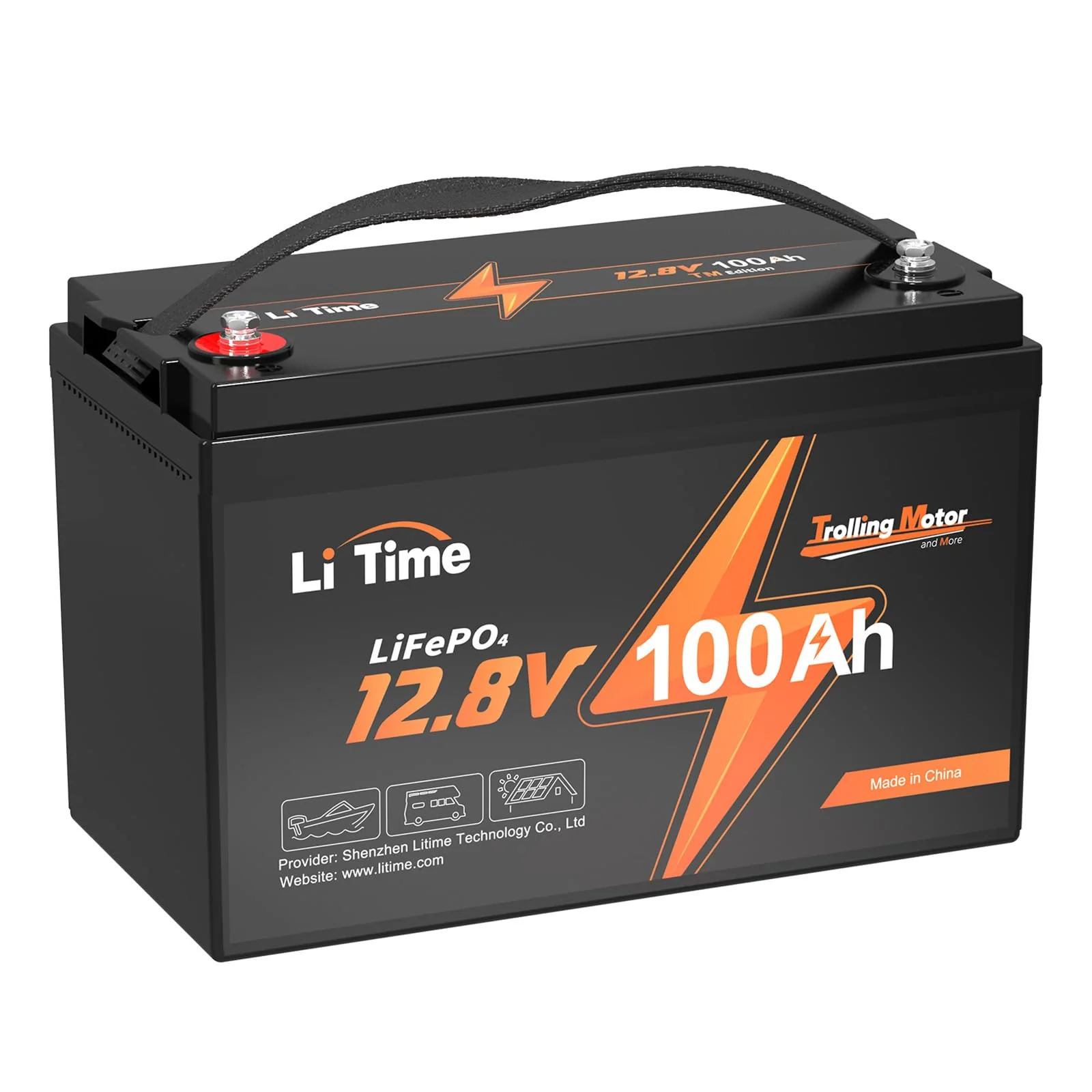 LiTime 12V 100Ah TM LiFePO4 Lithium Battery Built in 100A BMS  flarmor