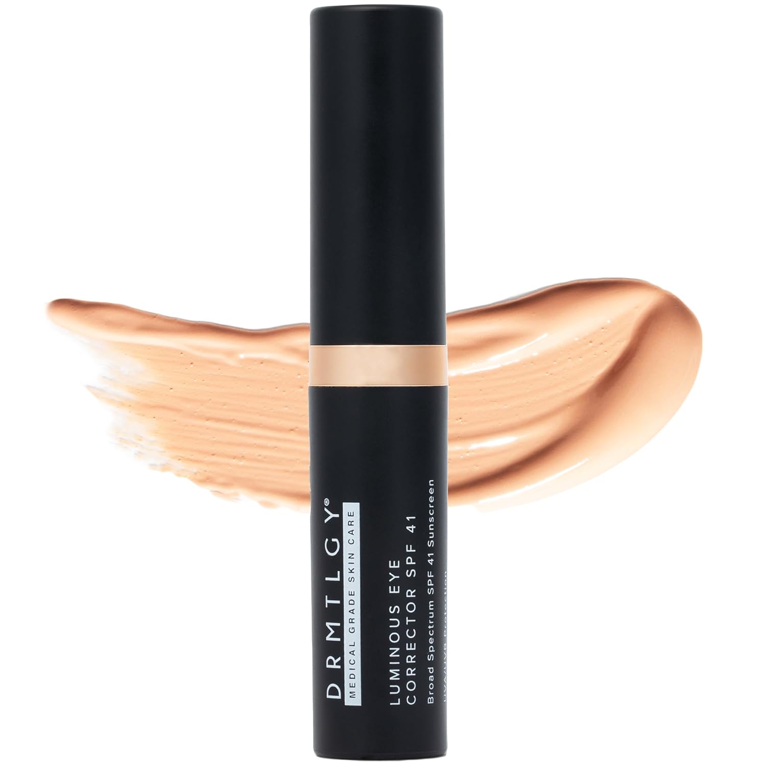 2026 DRMTLGY Luminous Eye Corrector SPF 41  Under Eye Color Corrector for Dark Circles  Anti-Aging Tinted Eye Cream  Hydrating Eye Serum with Peach Undertone  Medium