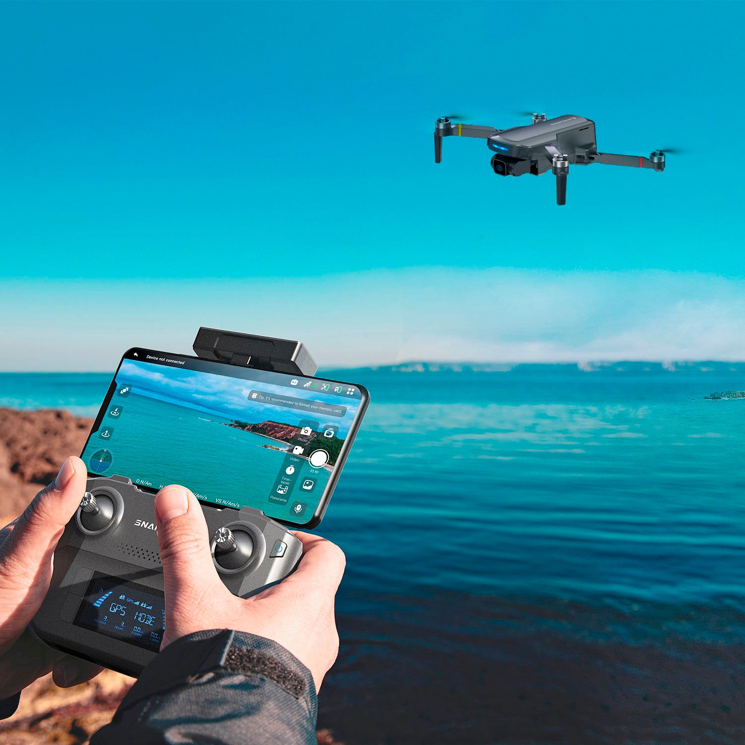 Snaptain - P30 4K Drone with Camera GPS and Remote Controller - Grey