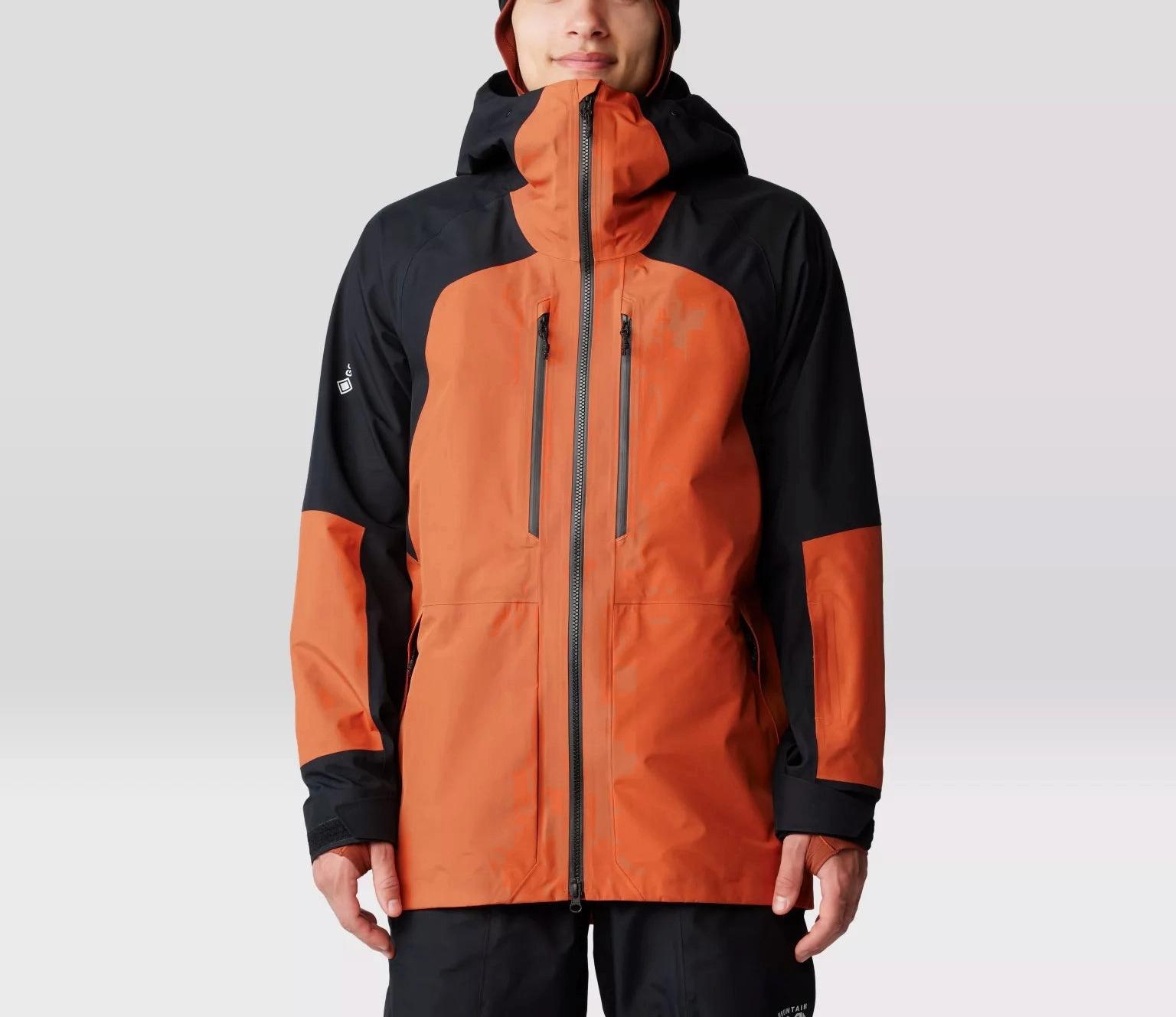 Bkovynts Raw Carnelian & Black Hooded Jacket | Bold, Stylish, and Functional Outerwear