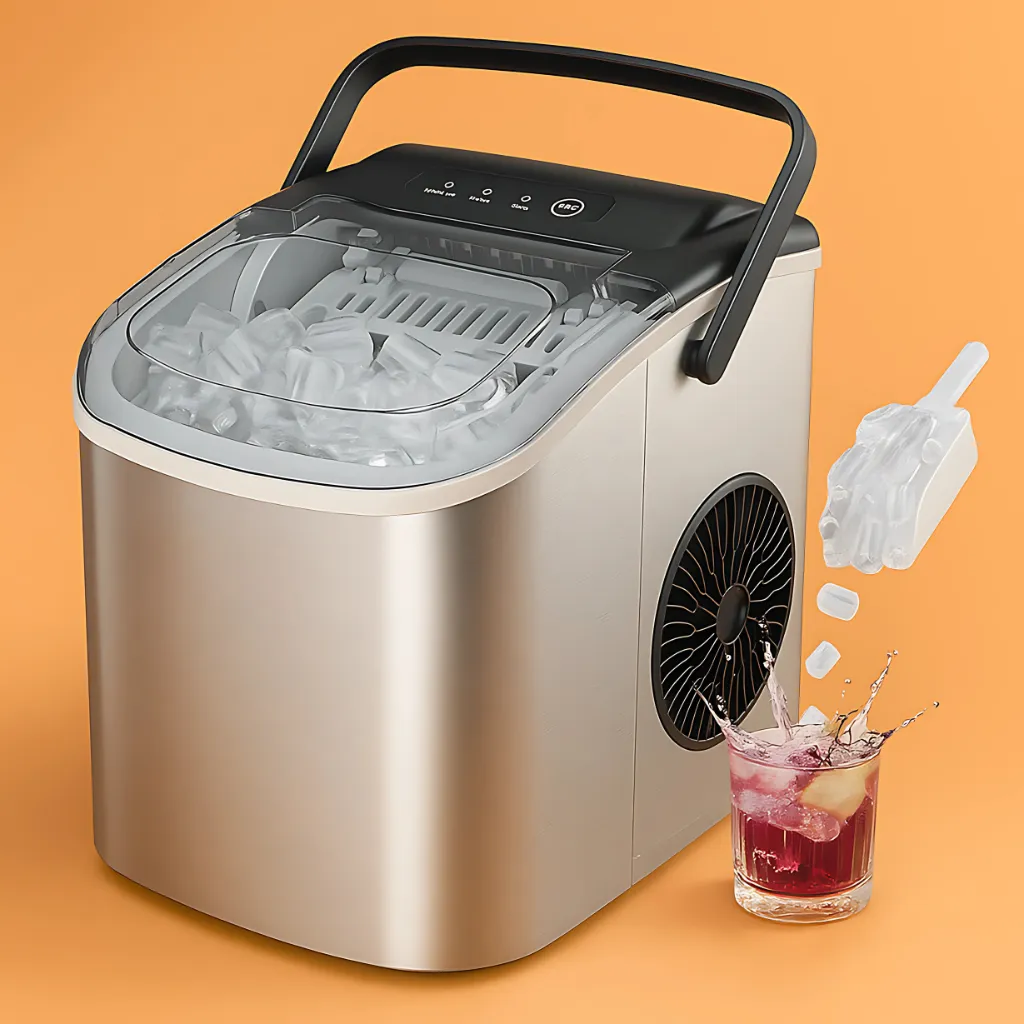 🔥 Hicon Countertop Ice Maker Machine With Handle And Scoop