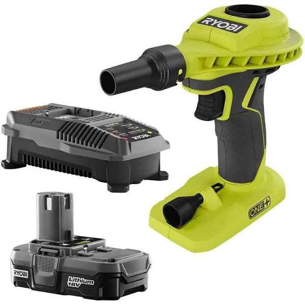 Ryobi 18-Volt ONE+ Lithium-Ion Cordless High Volume Power Inflator P738 Kit with 1.3 Ah Battery and 18-Volt Charger