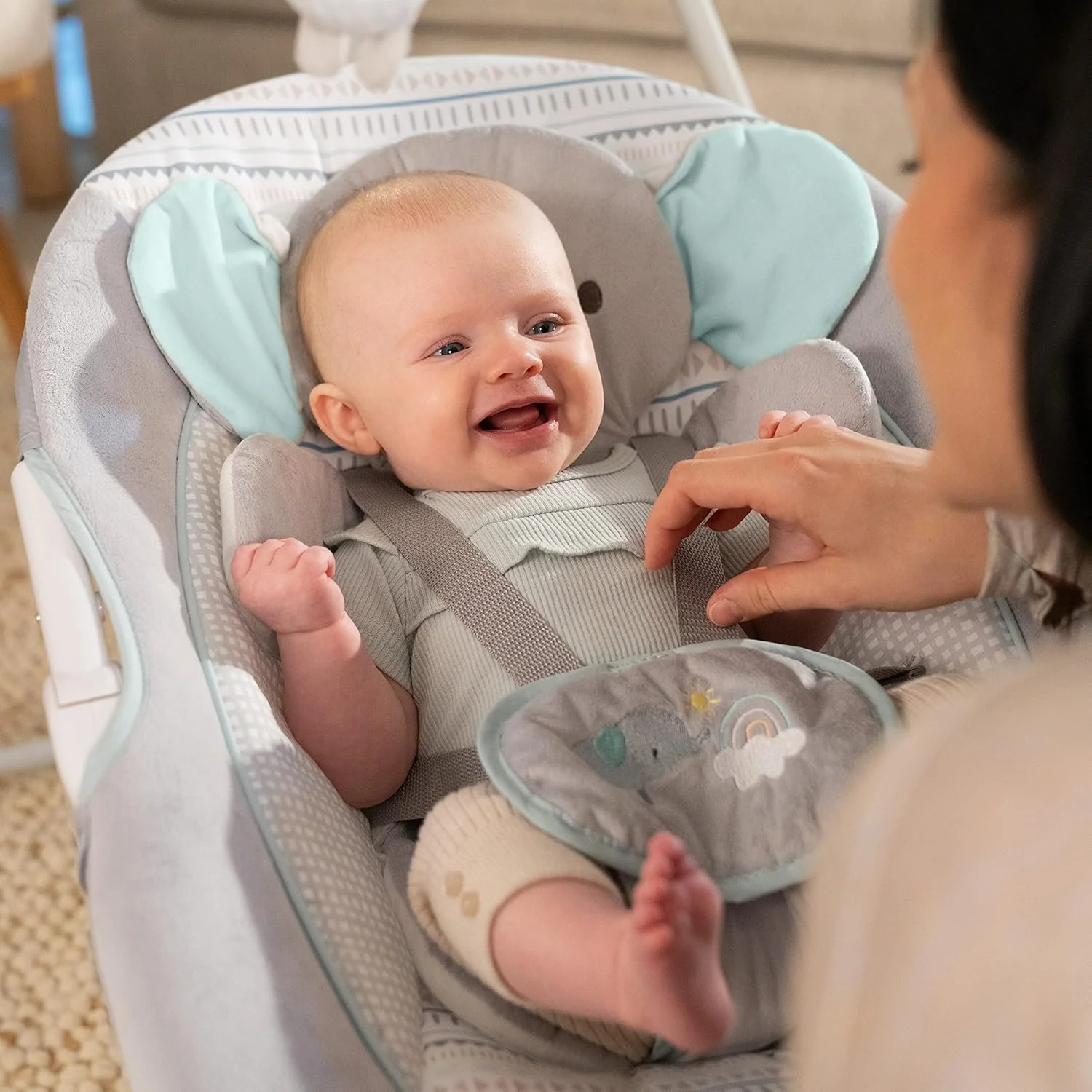 INGENUITY Inlighten 5-Speed Baby Swing with Swivel Seat