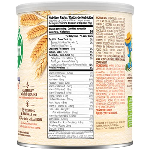 2026 Nestle Nestum Instant Cereal  Wheat & Honey  10.5 Ounce (Pack of 12)