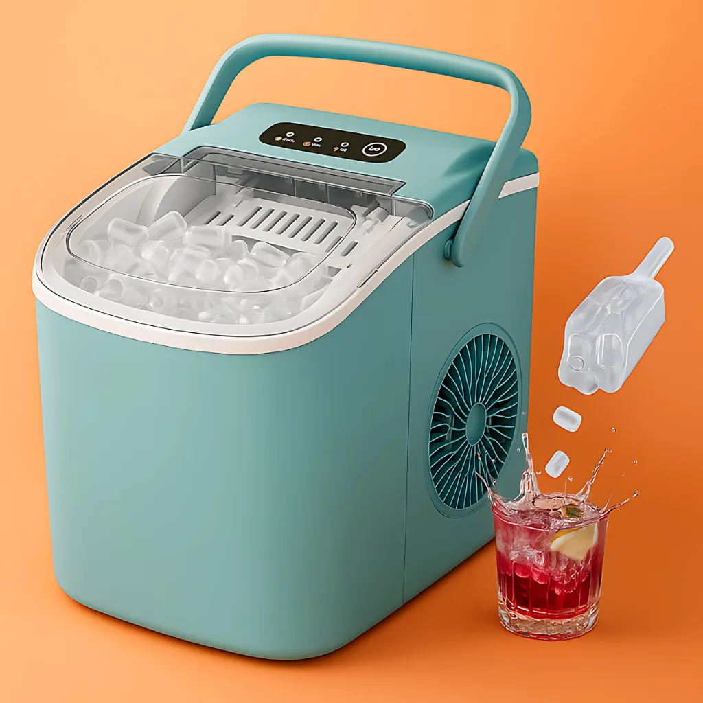 🔥 Hicon Countertop Ice Maker Machine With Handle And Scoop