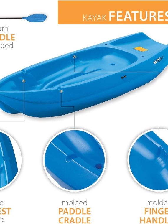 2026 Lifetime Youth Wave Kayak (Paddle Included)  Blue  6′