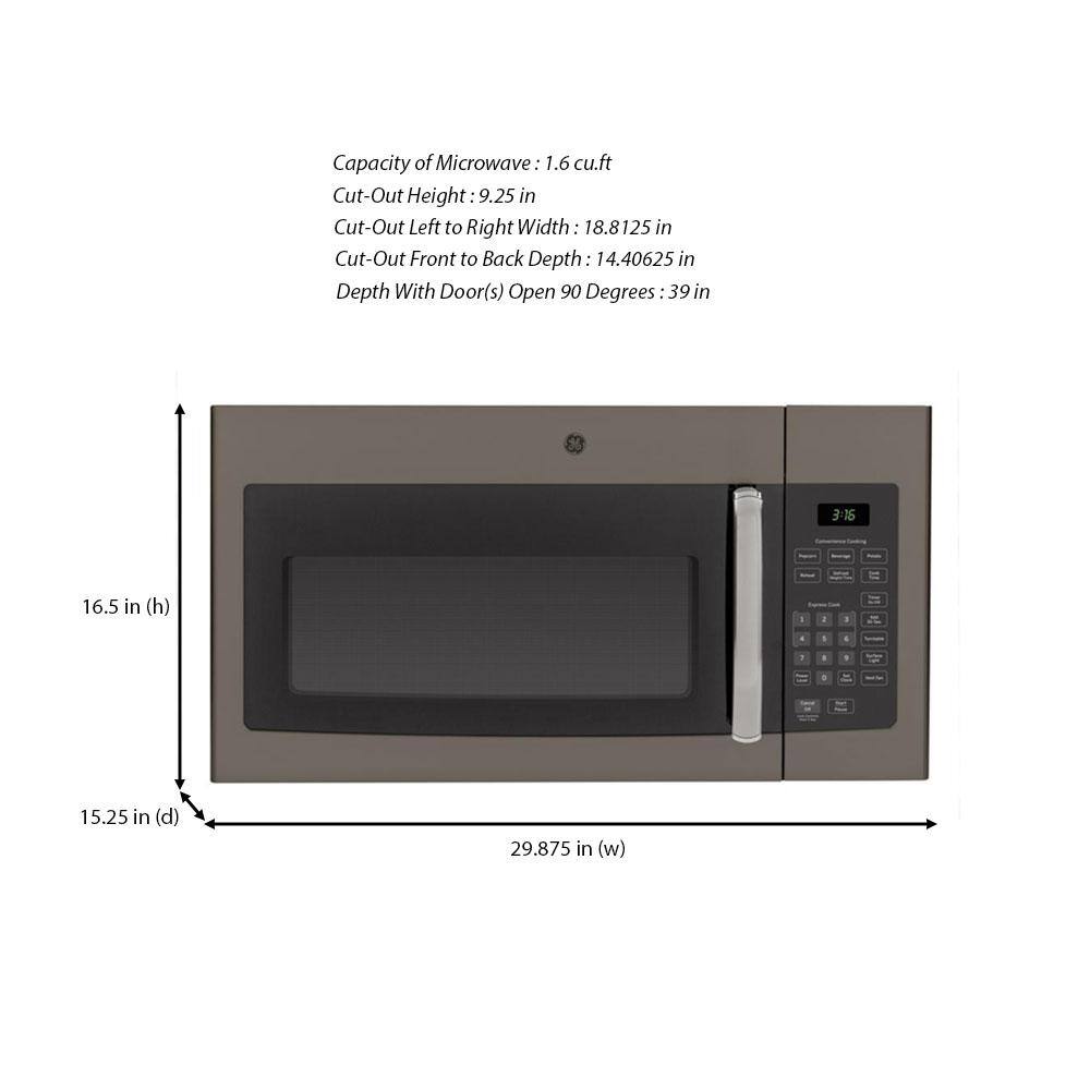 1.6 cu. ft. Over the Range Microwave in Slate, Fingerprint Resistant