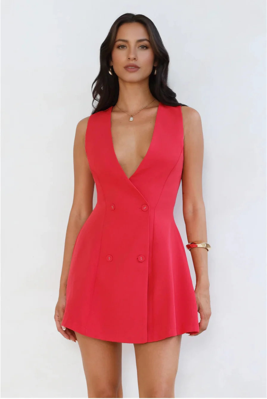 Office Chic Tailored Mini Dress