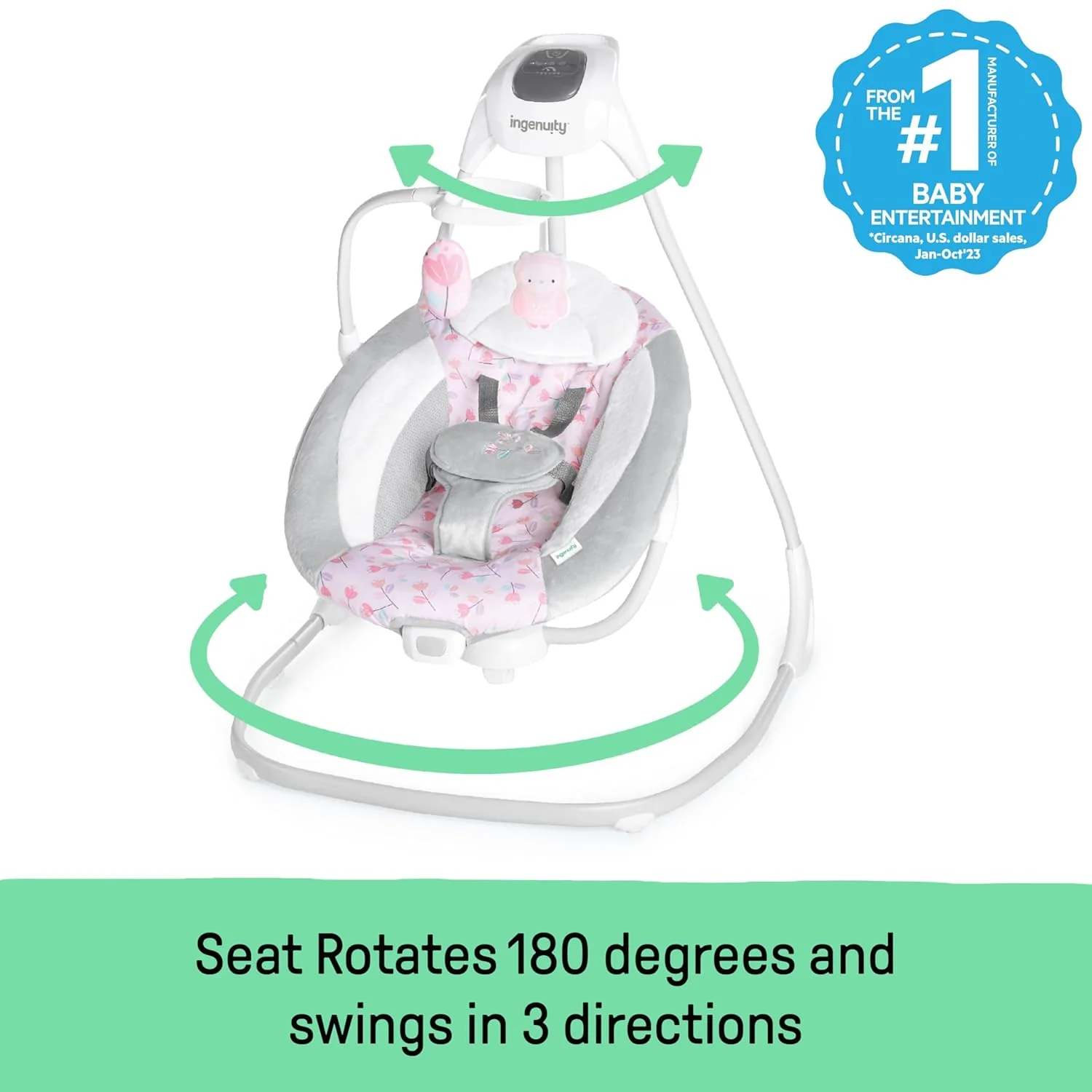 INGENUITY Simplecomfort Baby Swing - 6-Speed Compact Design