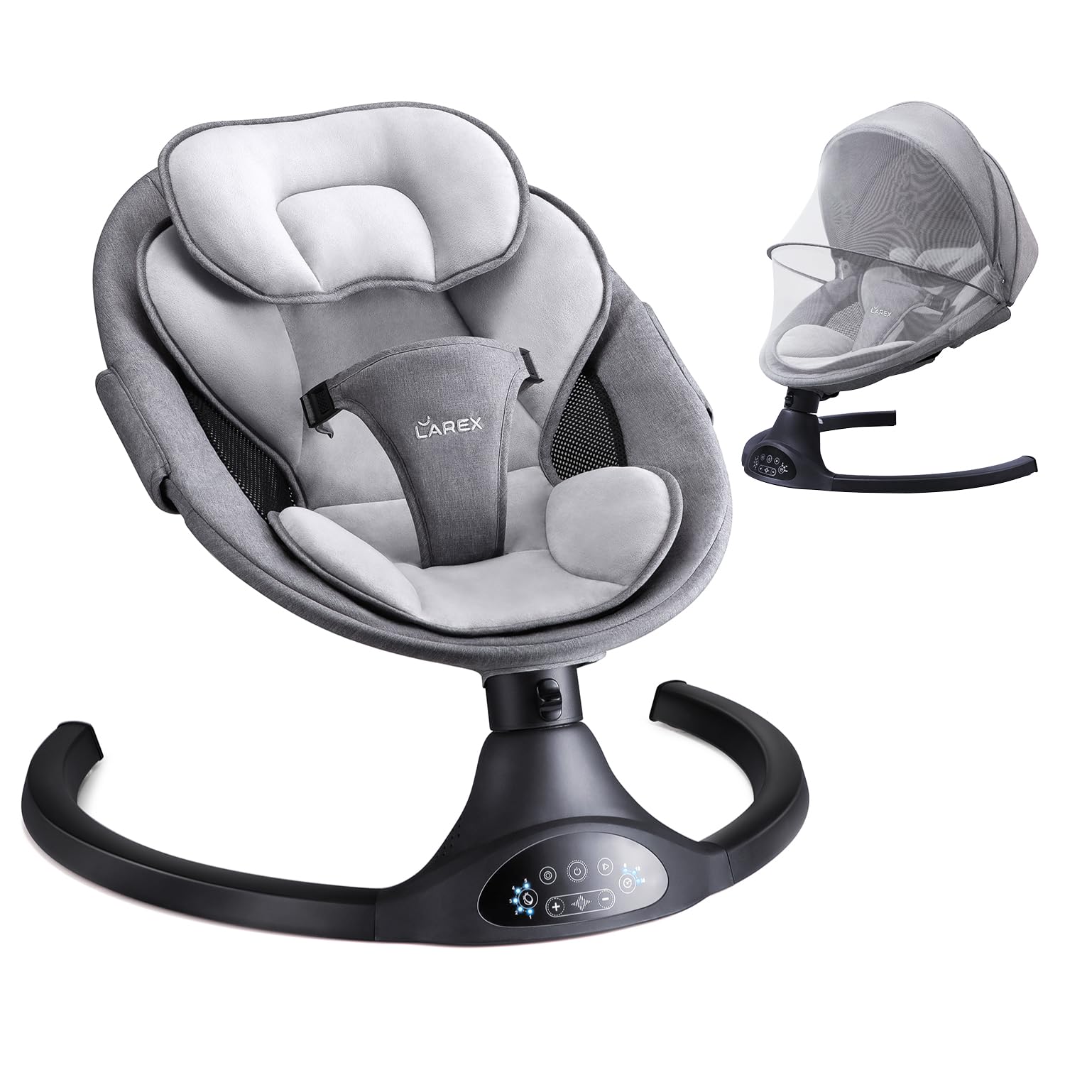 LAREX Baby Electric Swing Rocker with Remote & Bluetooth