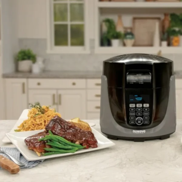 33801 6 qt. . Black Electric Pressure Cooker Air Fryer with 300 Pre-Programmed Recipes