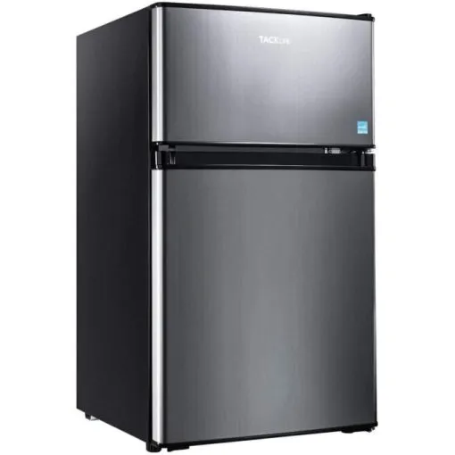 Mini Fridge with Freezer, 3.1 Cu.Ft Small Refrigerator, Compact Refrigerator with LED Light  flarmor