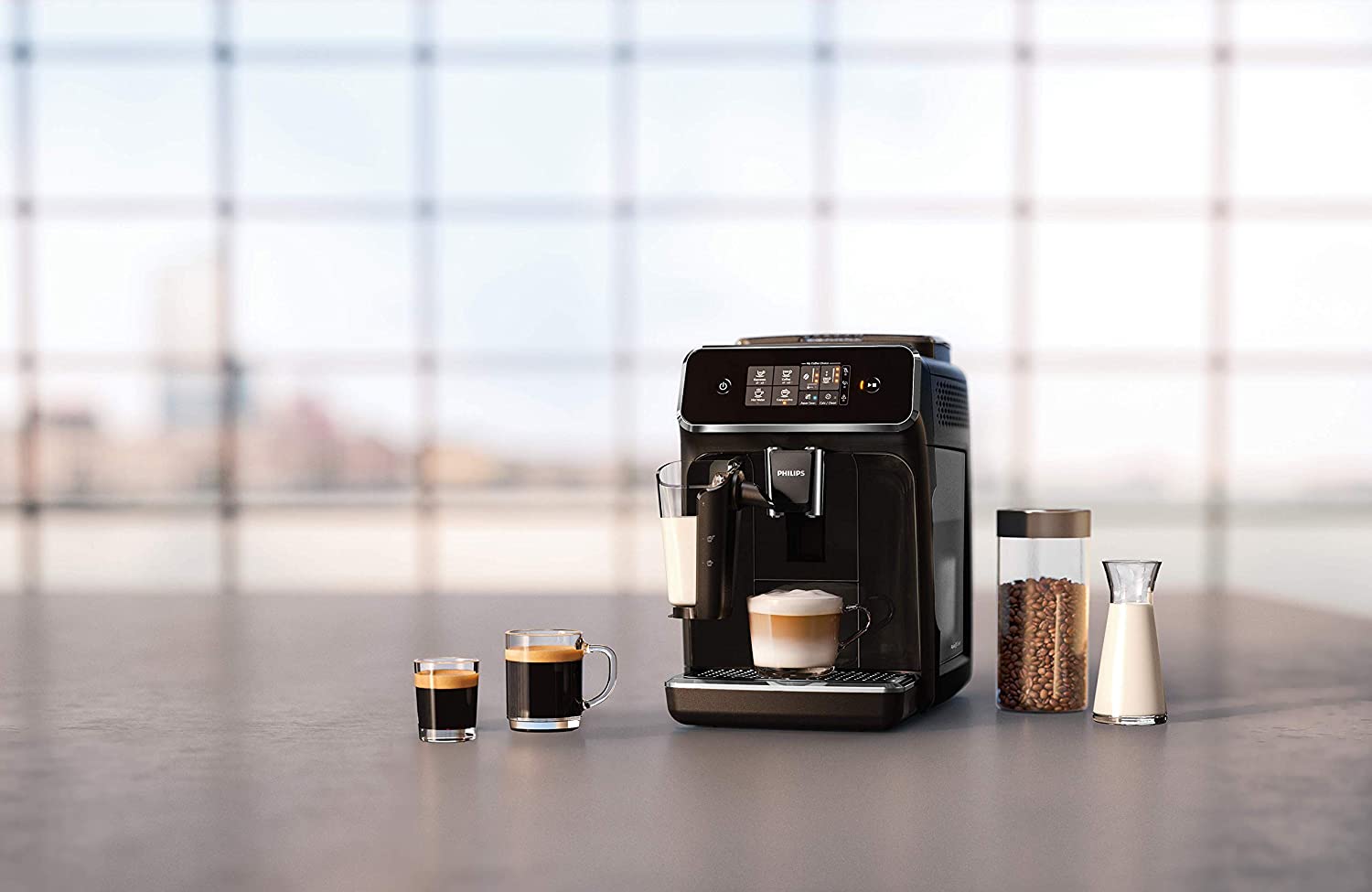 【Appliances】Fully automatic Espresso Machine with LatteGo, EP2230/14, Black