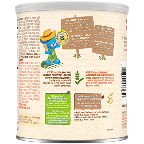 2026 Nestle Nestum Instant Cereal  Wheat & Honey  10.5 Ounce (Pack of 12)