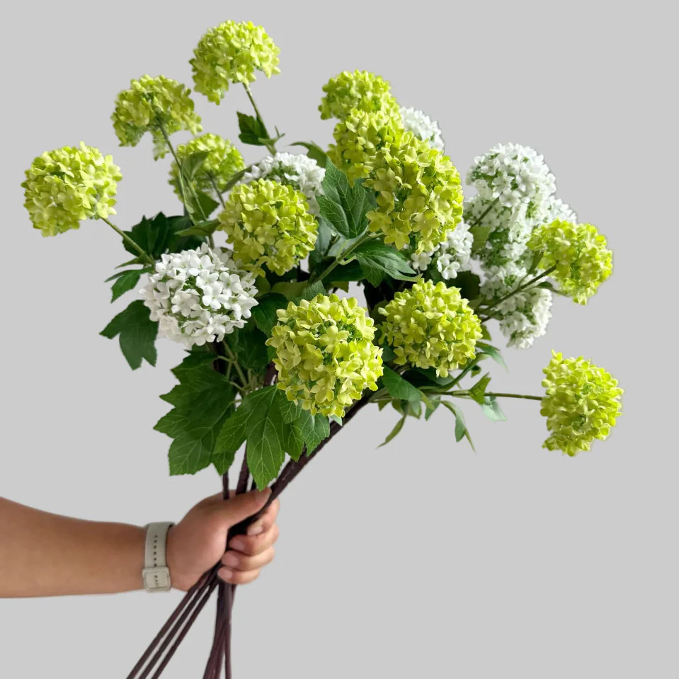 Artificial Hydrangea Snowball Bouquet – Silk Flowers for Home Decor & Photography Props