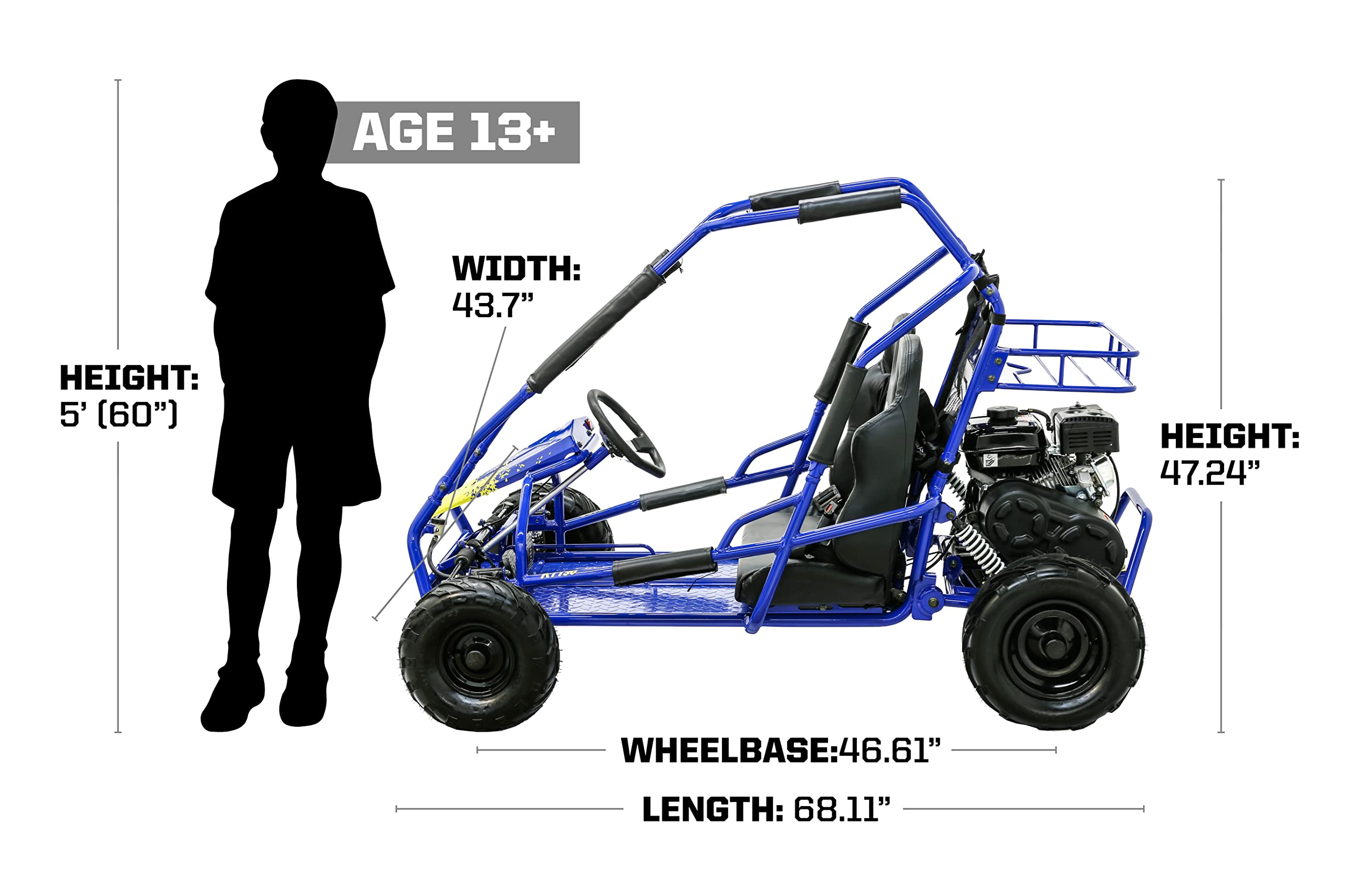 【Sports&Outdoors】Coleman Powersports Off Road Go Kart, Gas Powered, 196cc/6.5hp