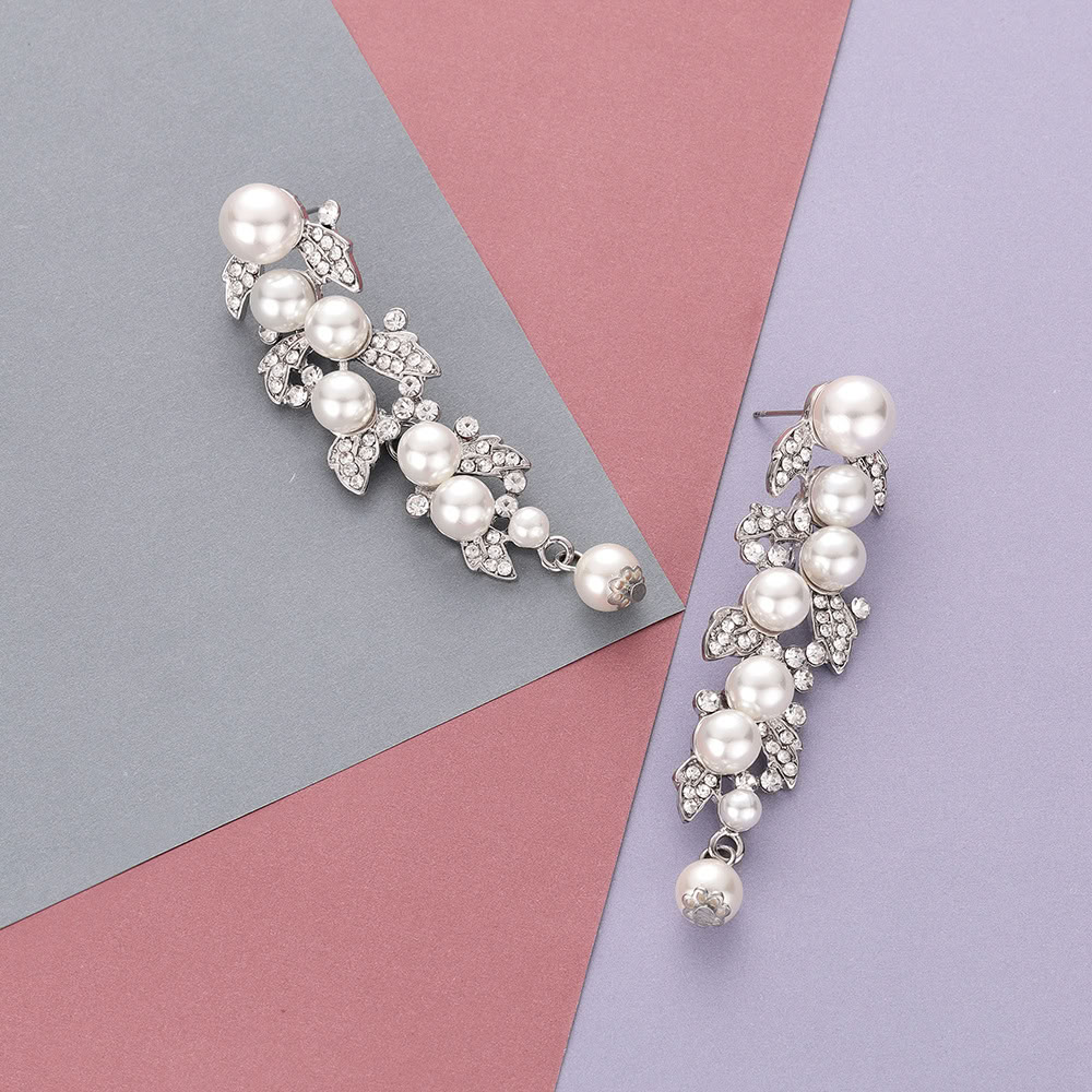 Ear Cuff Lungo con Perle Fatto a Mano