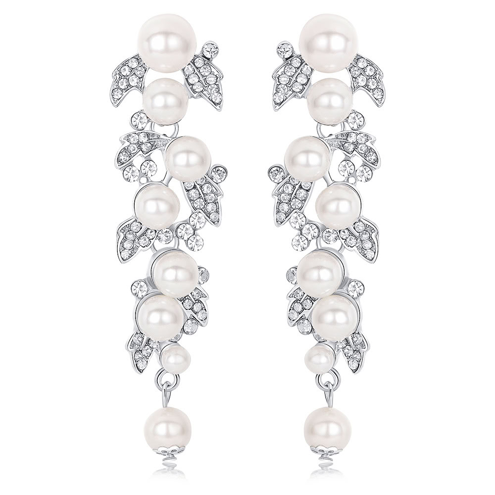 Ear Cuff Lungo con Perle Fatto a Mano