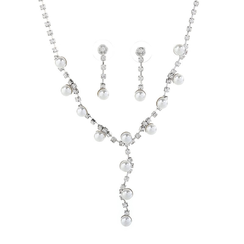 Set Gioielli Perle e Strass