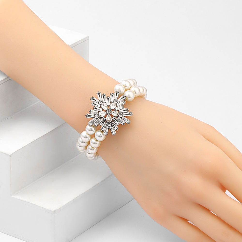 Bracciale a Doppio Strato di Perle