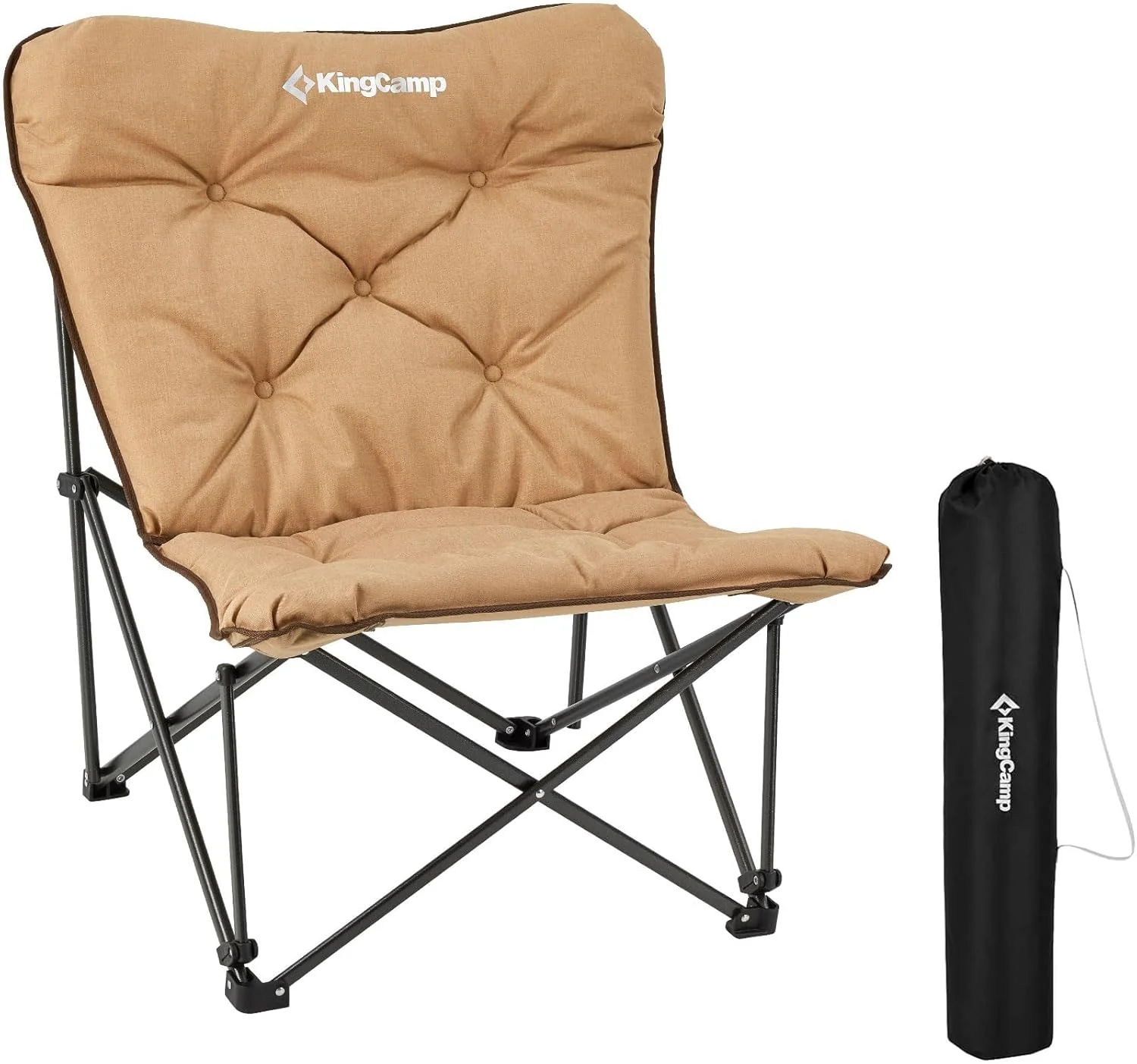 KingCamp Butterfly Chair, Oversized Thick Padded Comfy Camping Chairs Portable Folding Chair 400lbs Heavy Duty Seat with High Backrest & Carry Bag for Outdoor Indoor Patio Lawn Home Living Bed Room