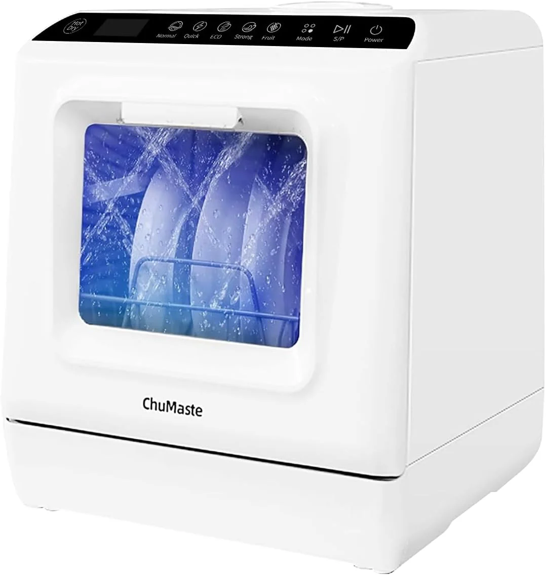 Mini dishwasher countertop .Compact Dishwasher with drying.Double spray arms. Portable Countertop Dishwasher With Water Tank, 6 wash programs, .Lavavajillas portatil can wash baby bottles.